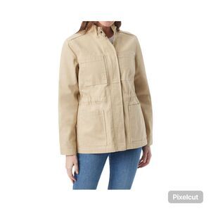 Gloria Vanderbilt Anorak Utility Jacket Women's XXL Stonewood Zip Closure L/S~